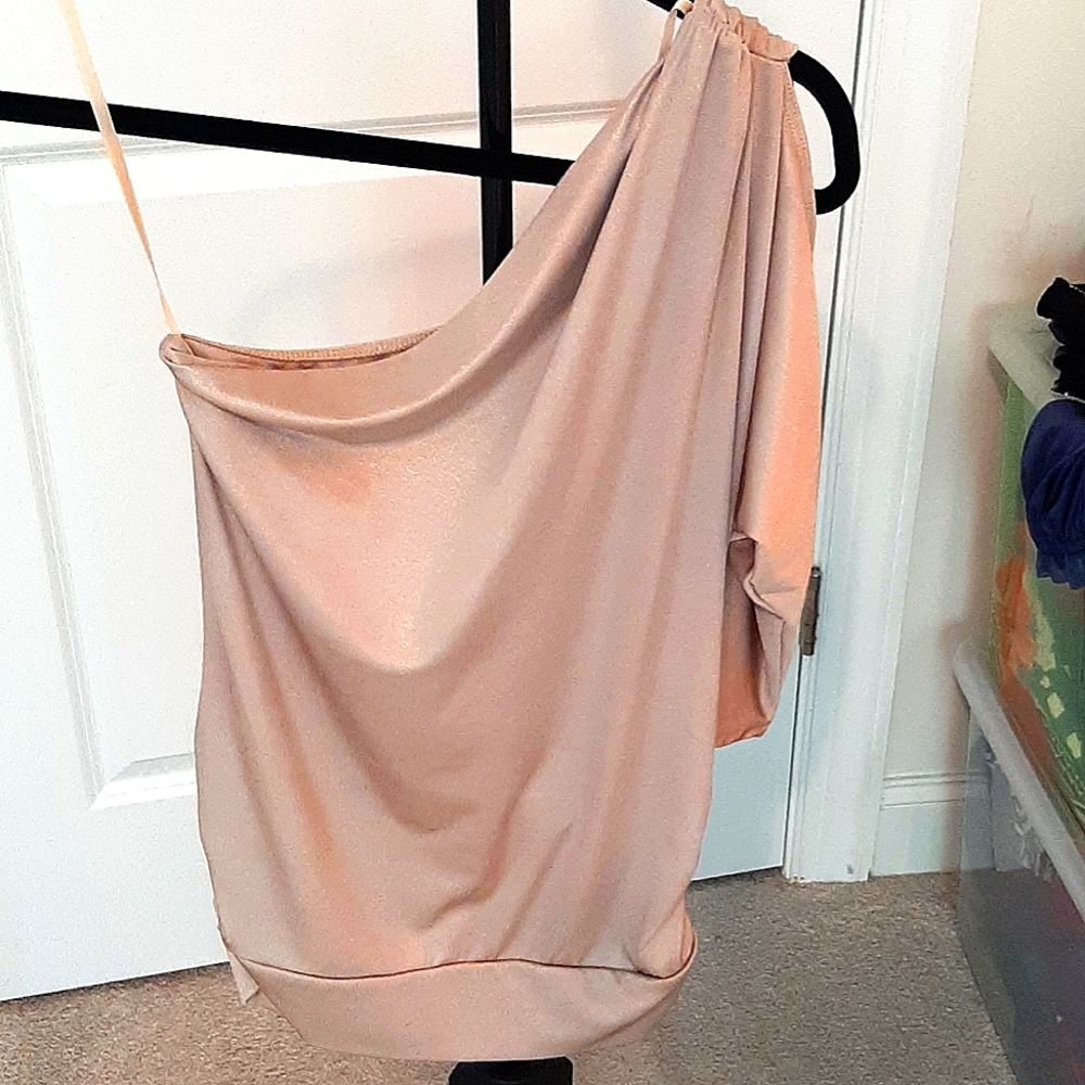 Cache one-shoulder gold top XS